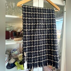 Pretty Persuasions Black ,Grey  & Beige plaid pattern Scarf. One Size